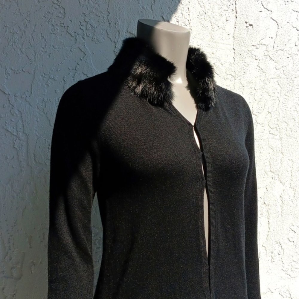 Mary Jane Marcasiano Ladies Vintage Casmere Blend Luxury Full Zip Cardigan